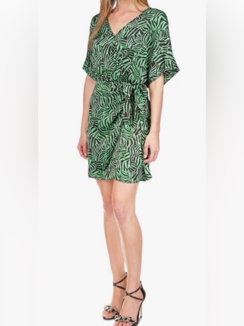 NWT Michael Kors Pop Zebra Tie Wrap Dress